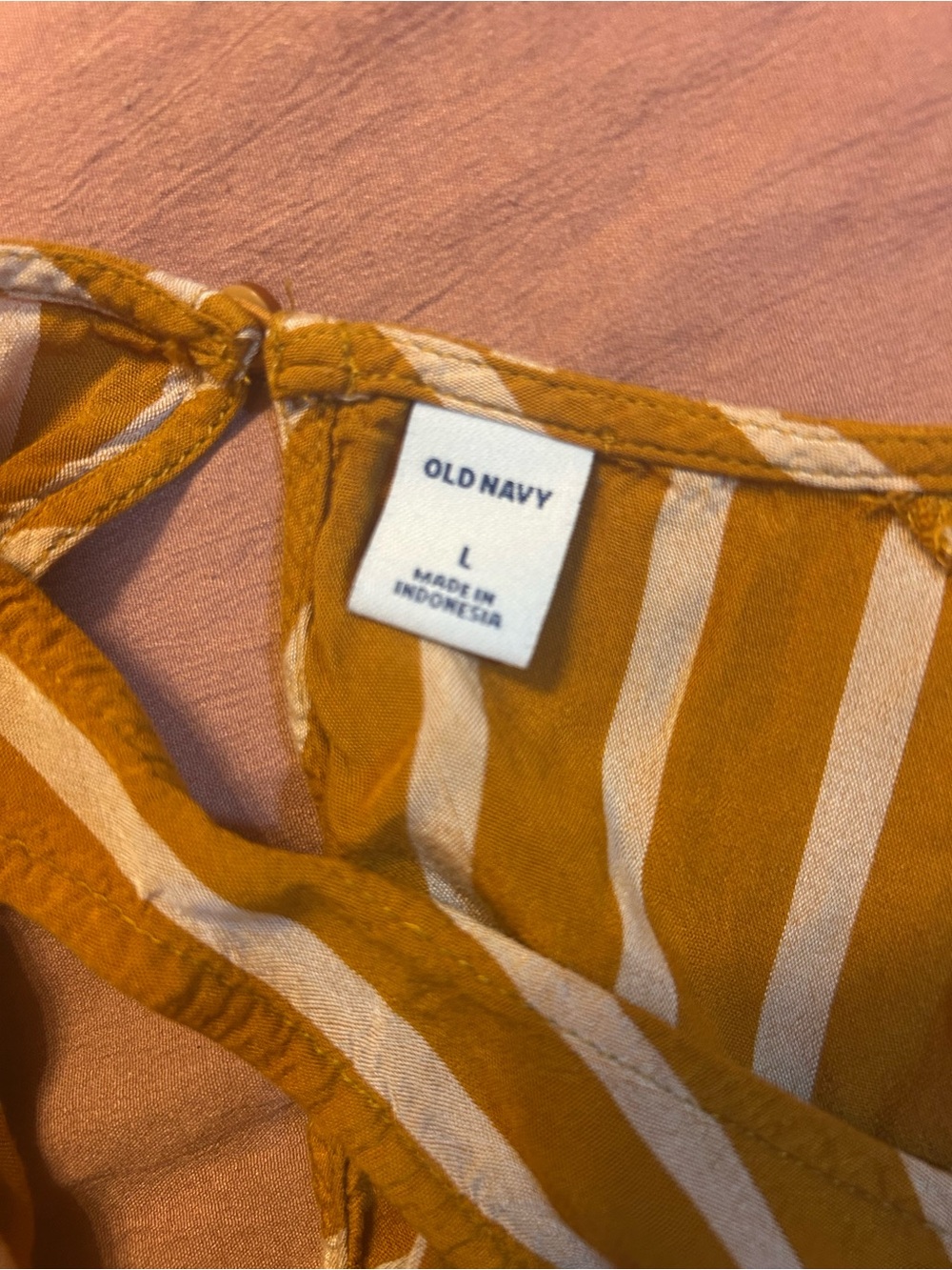 Old Navy Vertical Stripe Sleeveless Tank in Mustard and White - Picture 4 of 4